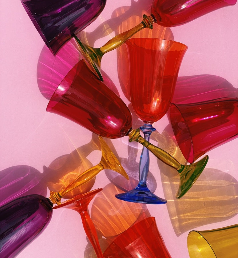 ANNA + NINA COLORFULL WINE GLASS