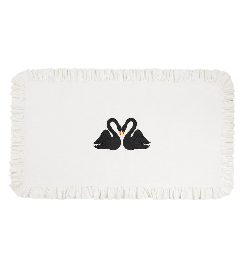ANNA + NINA BLACK SWAN TABLECLOTH