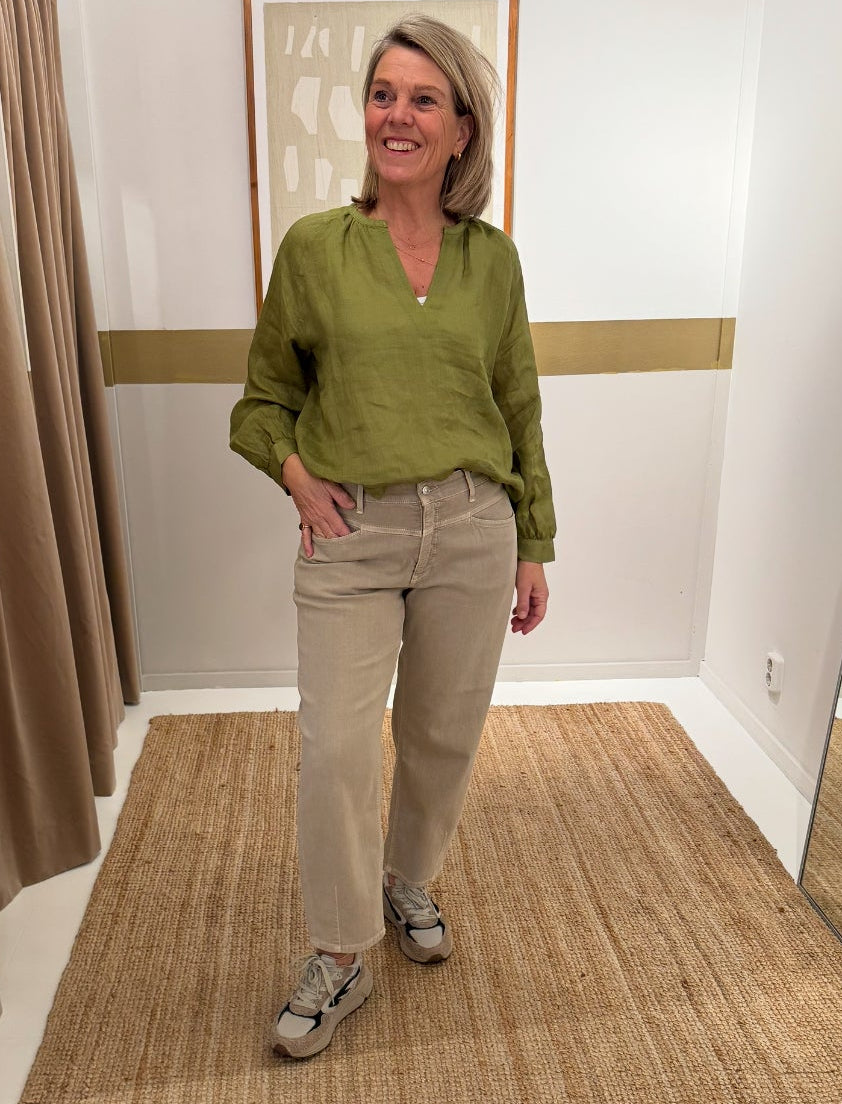 LANIUS BLUSE MIT KRÄUSELN